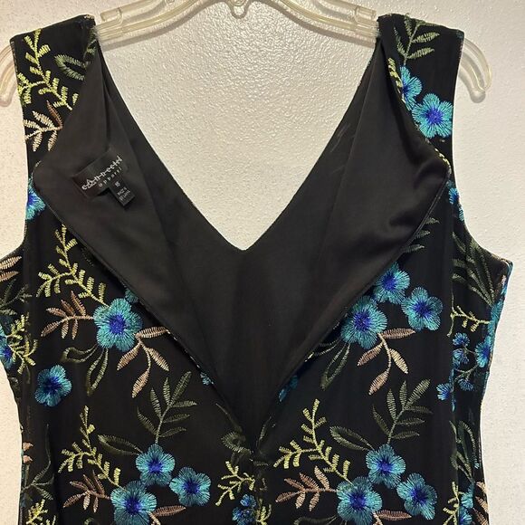 Connected Black and Blue Floral Embroidery Size 16 - Picture 5 of 9